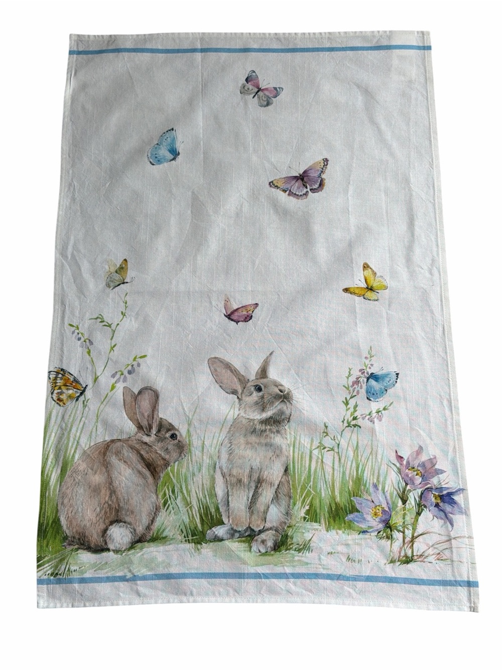 Williams Sonoma Set of Two Floral Meadie Easter Bunny Towel